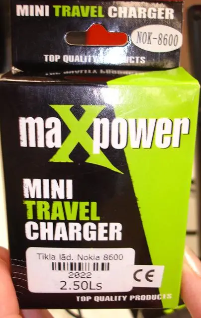 Photo de l’avis officiel: MAXPOWER Mini travel charger Chargeur de téléphone portable — risque: Perturbation électromagnétique