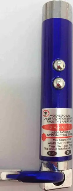 Foto aus der offiziellen Meldung: JK 3 in 1 Laser - Money check &amp; LED light Laserpointer — Risiko: Sehschaden