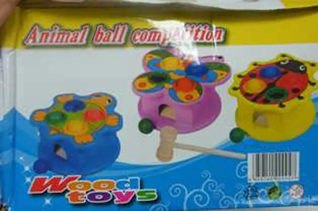 Foto do aviso oficial: You De Le Animal Ball Competition Brinquedo de madeira — risco: Engasgamento