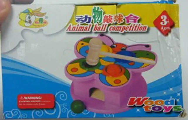 Foto do aviso oficial: You De Le Animal Ball Competition Brinquedo de madeira — risco: Engasgamento