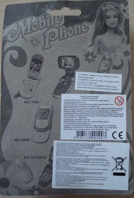 Foto do aviso oficial: MEIYU Mobile Phone Brinquedo telemóvel — risco: Lesões auditivas