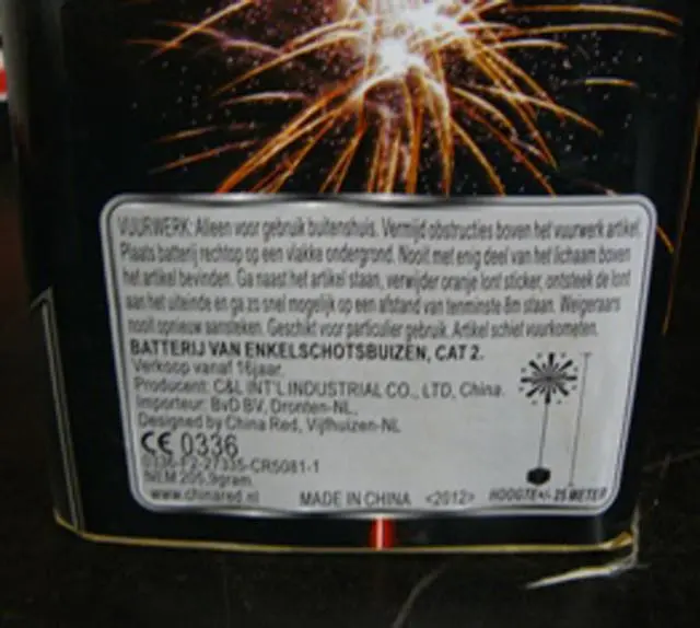 Photo de l’avis officiel: Tilos Feux d’artifice — risque: Brûlures & Blessures