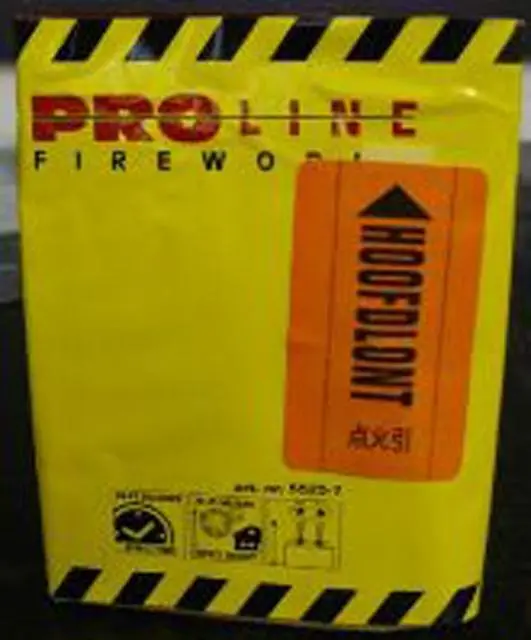 Photo de l’avis officiel: Proline Fireworks Mines and Candles 7 Feux d’artifice — risque: Brûlures & Lésions auditives