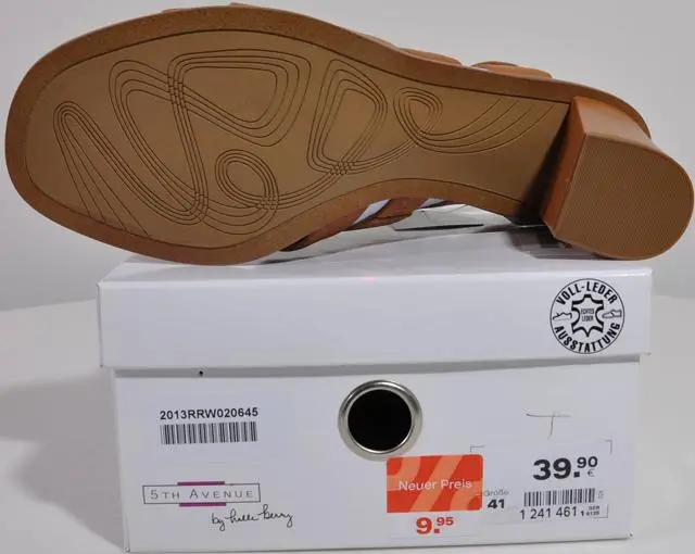 Photo de l’avis officiel: 5 TH Avenue Chaussures pour dames — risque: Risque chimique (A12/1410/13)