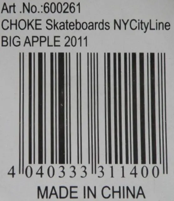 Photo de l’avis officiel: Choke NYCityLine Skateboard — risque: Blessures