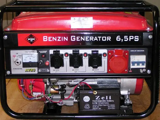 Foto aus der offiziellen Meldung: Rotenbach Benzin-Stromerzeuger — Risiko: Elektrischer Schlag
