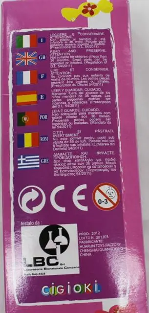 Foto do aviso oficial: TO.BIA'S GIOCHI LISA Fashion Boneca de plástico — risco: Químico