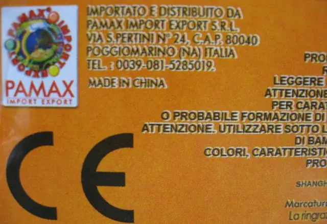 Photo from the official notice: Pamax Tappeto Alfabeto toy puzzle mat — choking risk