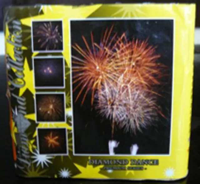 Photo from the official notice: Diamond Dance Batteri de monocoups (Batteries of single-shot) fireworks — burns & injuries risk
