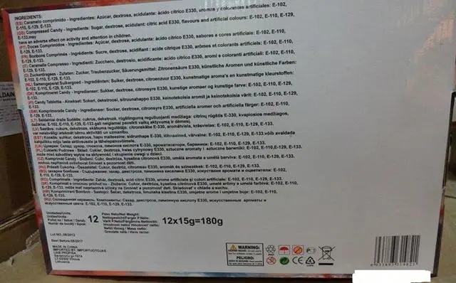 Photo from the official notice: Yummy Toys Heli Tiger toy with sweets — choking risk