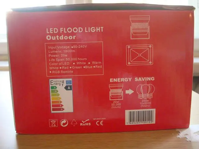 Photo de l’avis officiel: Led Flood Light Projecteurs — risque: Perturbation électromagnétique
