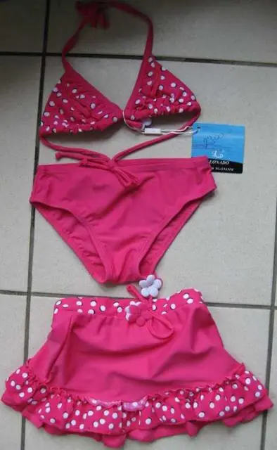 Photo de l’avis officiel: Leonado Maillot de bain en trois pièces pour filles — risque: Blessures & Etranglement