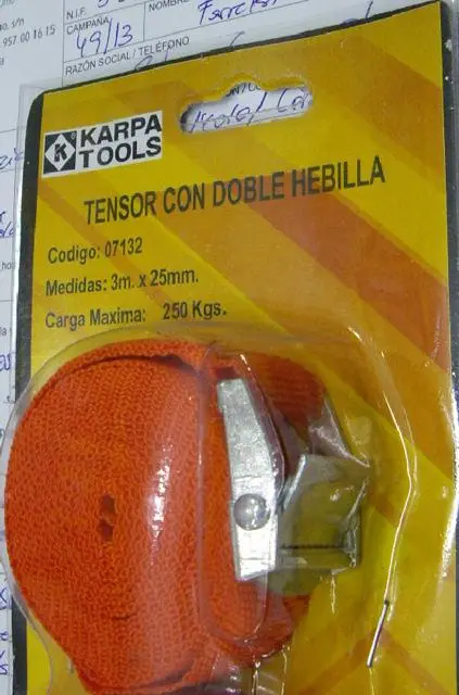 Zdjęcie z oficjalnego zgłoszenia: KARPA TOOLS Tensor con doble hebilla (strap with a buckle clasp on each end) Lagages paski — ryzyko: Urazy