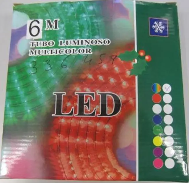 Foto do aviso oficial: Tubo Luminoso Multicolor Luz de corda — risco: Choque elétrico