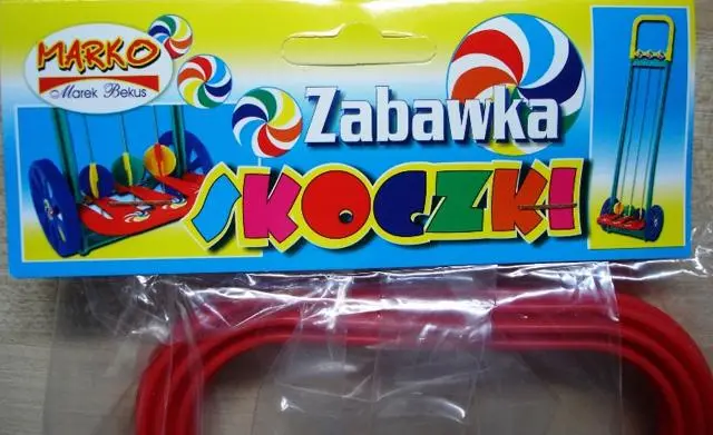Foto aus der offiziellen Meldung: Marko Zabawka Skoczki Push-along Spielzeug — Risiko: Ersticken