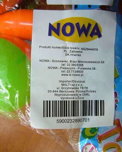 Foto aus der offiziellen Meldung: Nowa Rassel-Set — Risiko: Ersticken