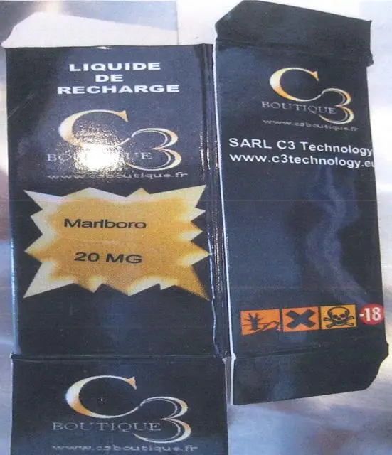 Photo de l’avis officiel: C3 Boutique SARL C3 Technology Liquide pour e-cigarettes — risque: Risque chimique