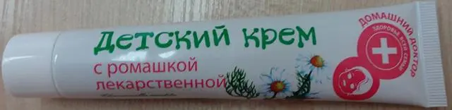 Foto dell’avviso ufficiale: Домашний доктор'' (Family doctor) Crema per bambini con camomilla — rischio: Rischio chimico