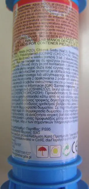Photo from the official notice: Sweet Mania Bubble soap bubbles — microbiological risk