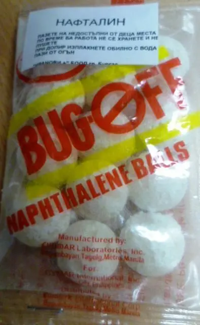 Foto dell’avviso ufficiale: CIRIMAR BUG - OFF - Naphtalene balls Naftalene — rischio: Rischio chimico