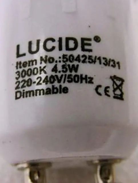 Foto do aviso oficial: Lucide LED Dimmable Lamp Lâmpada LED — risco: Choque elétrico