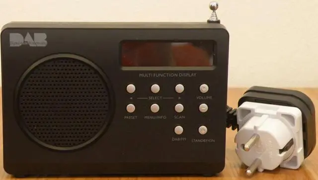 Photo from the official notice: Vision Mini DAB Radio Black portable radio — electric shock risk