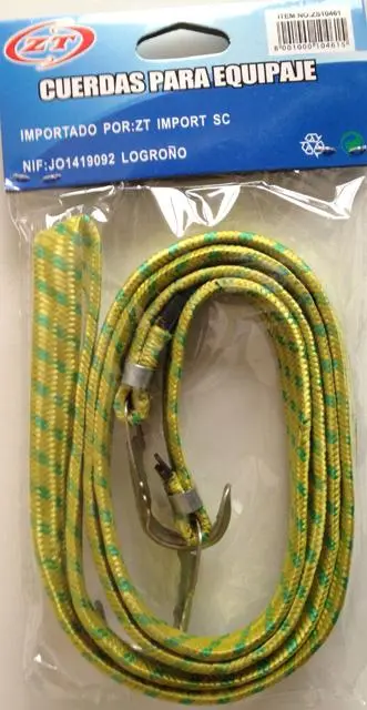 Photo de l’avis officiel: ZT Cuerdas para equipaje (elastic cords for luggage) Sangles élastiques — risque: Blessures
