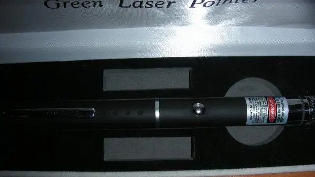 Foto aus der offiziellen Meldung: Laserpointer — Risiko: Sehschaden (A12/1968/13)