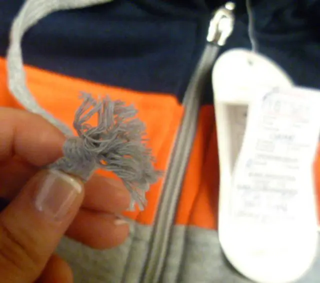 Foto aus der offiziellen Meldung: Binjia Kinder-Sweatshirt — Risiko: Strangulierung