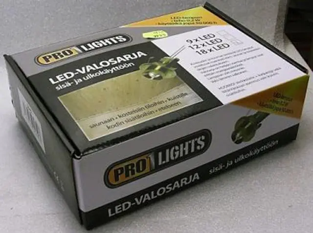 Photo de l’avis officiel: Pro1Lights LED-Valosarja Lumière LED — risque: Choc électrique