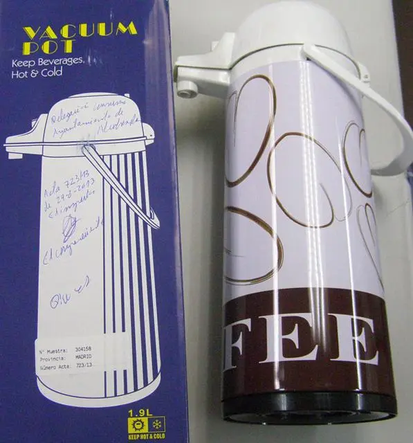Foto dell’avviso ufficiale: CEC Vacuum Pot Thermos flask con pompa — rischio: Rischio chimico