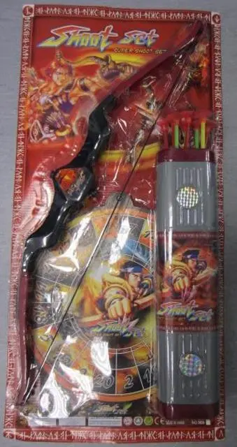 Foto do aviso oficial: Xin Yin Dai Toys Shoot Set Conjunto de tiro com arco — risco: Engasgamento & Ferimentos