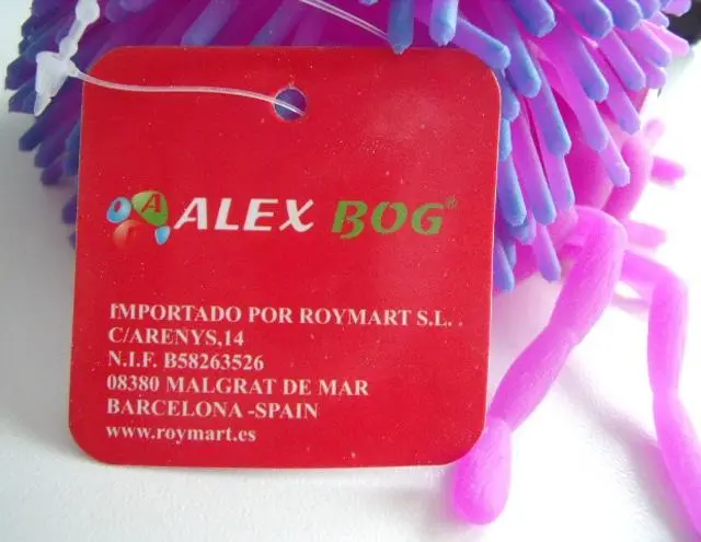 Photo from the official notice: Alex Bog Frog / Baby Bushy Spider squeeze toy — choking risk