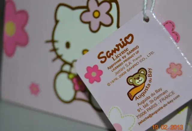 Foto do aviso oficial: Sanrio Hello Kitty Brinquedo macio — risco: Engasgamento