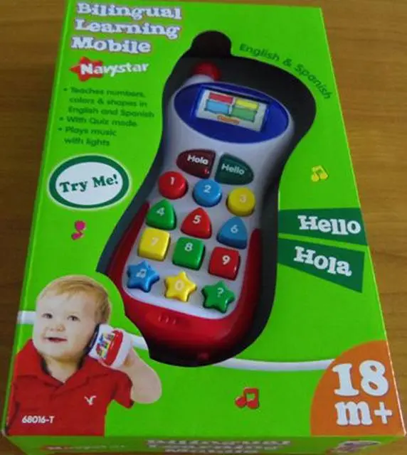 Foto dell’avviso ufficiale: Navystar Bilingual Learning Mobile Telefono di apprendimento giocattolo — rischio: Lesioni uditive