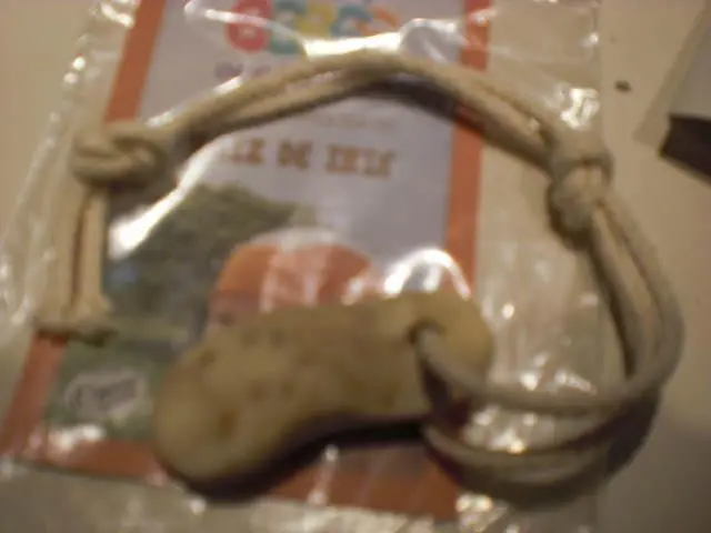 Photo from the official notice: Bebés Ecológicos Mordedor de raíz de iris iris root teether — health & strangulation risk