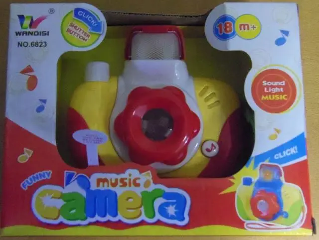Foto do aviso oficial: WANDISI Funny Music Camera Câmera do brinquedo — risco: Engasgamento