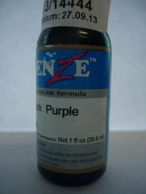 Photo de l’avis officiel: Intenze Dark Purple Encre de tatouage — risque: Risque chimique