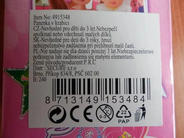 Foto do aviso oficial: Girl Lovely Boneca de plástico — risco: Químico