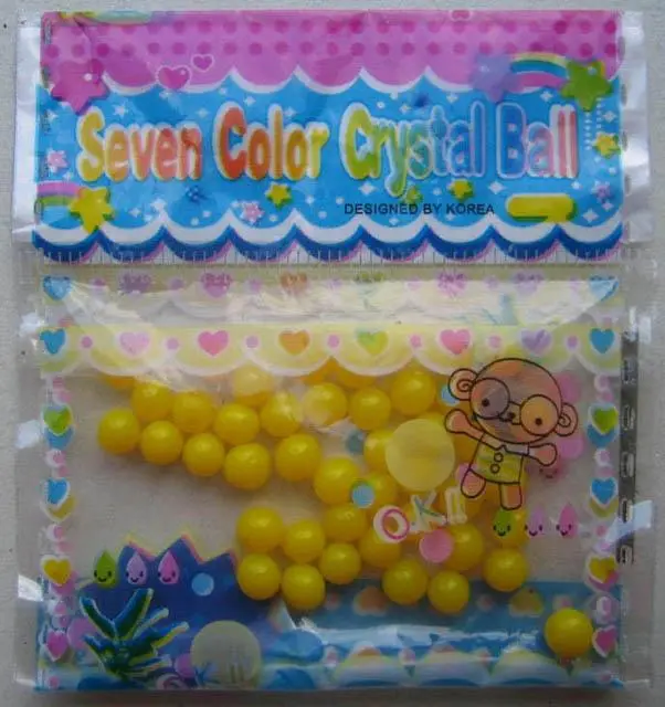 Photo from the official notice: Seven Color Crystal Boll water absorbent crystals — choking & injuries risk