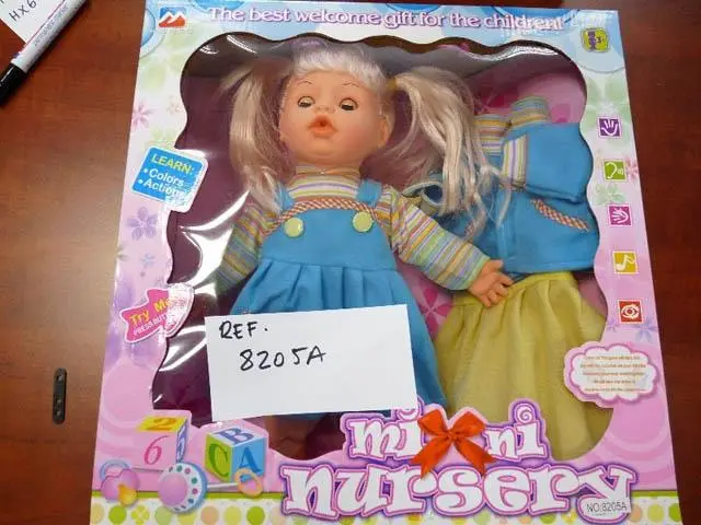 Foto do aviso oficial: Hong Yu Toys Mini Nursery Boneca de plástico — risco: Químico