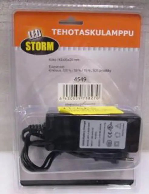 Photo de l’avis officiel: LED Storm Tehotaskulamppu Torche — risque: Choc électrique