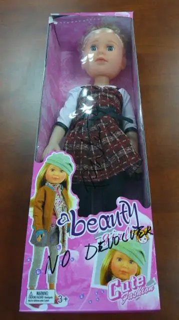 Foto uit de officiële melding: Fengxin Craft Toys Factory. Beauty Girl Plastic pop — risico: Chemische risico's