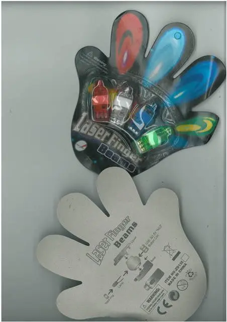 Foto dell’avviso ufficiale: Laser Finger Beams Luci LED giocattolo — rischio: Rischio chimico
