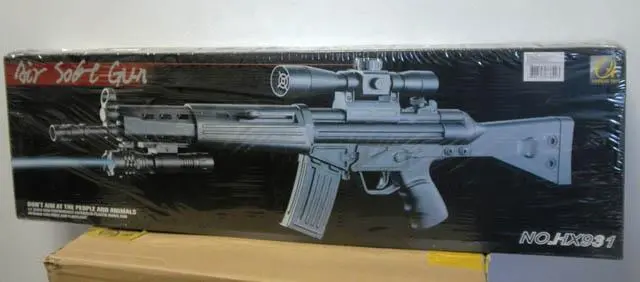 Foto uit de officiële melding: Huoxing Toys Air Soft Gun Airsoft pistool — risico: Aantasting van het gezichtsvermogen