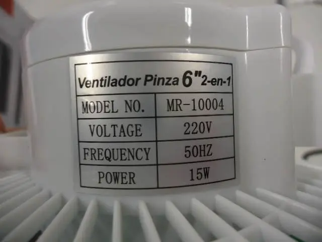 Foto do aviso oficial: MISTER PLUGINS Ventilador Pinza Ventoinha elétrico — risco: Choque elétrico