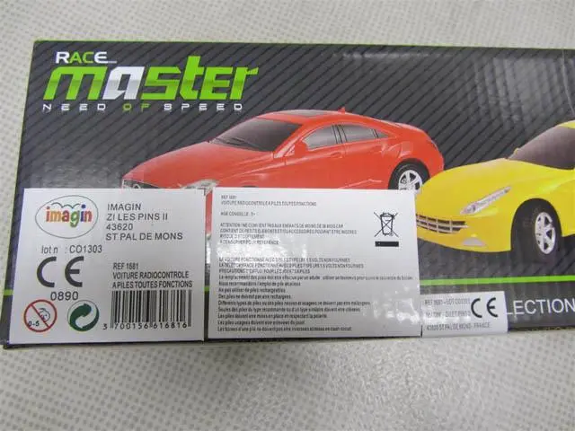 Foto aus der offiziellen Meldung: Imagin Race Master Need of speed Funkgesteuertes Auto — Risiko: Verbrennungen & Chemikalie