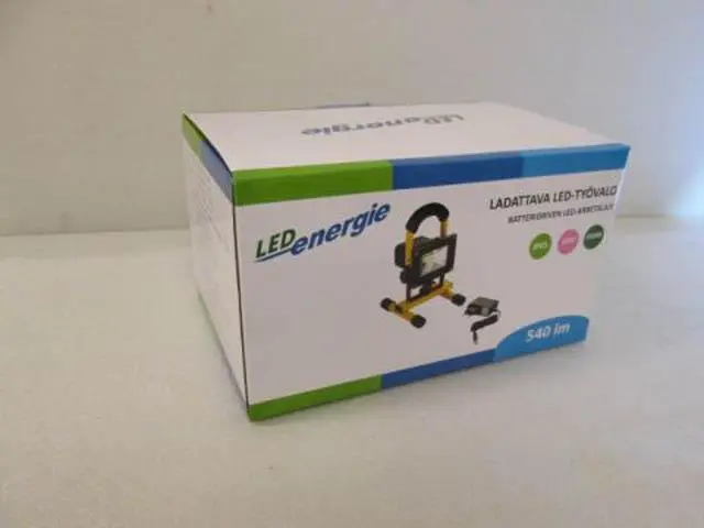 Foto do aviso oficial: LEDenergie Ladattava LED Työvalo 10W Luz — risco: Choque elétrico