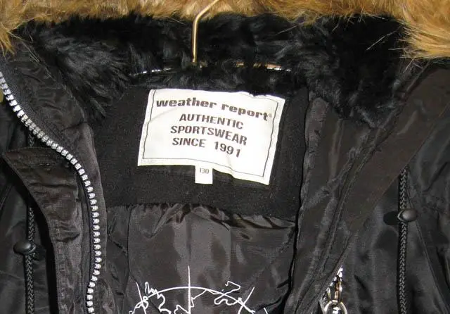 Photo de l’avis officiel: Weather Report Veste pour enfants — risque: Blessures & Etranglement