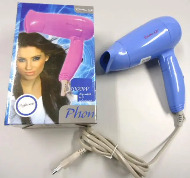 Photo de l’avis officiel: Elettro GT Mini Phon Perseo Sèche-cheveux — risque: Choc électrique